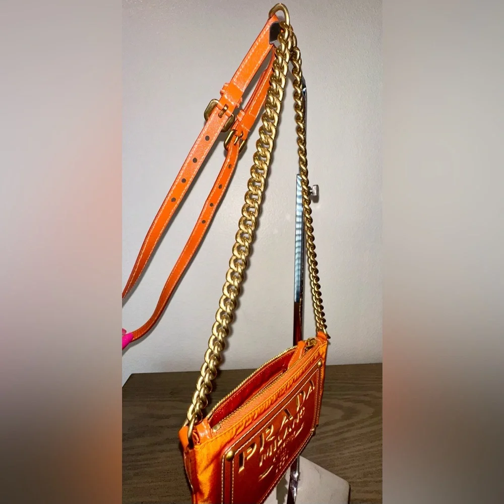 *SOLD* Prada Bandoliera Tessuto Oro Crossbody Bag W/ COA - Picture 12 of 17
